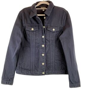 Long Tall Sally LTS Denim Jacket Dark Blue Wash Classic Style Sz 10T Tall